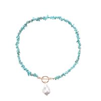 Elegante Einfache Große Geformte Perle Anhänger Ot Schnalle Grün Türkis Kette Halskette main image 5