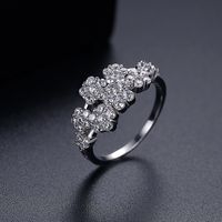 Korean Fashion Simple Flower Diamond   Index Finger Ring Wholesale sku image 6