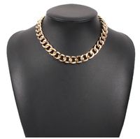 Fashion Simple Metal Hip Hop Geometric Chain Aluminium Necklace main image 2