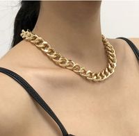 Fashion Simple Metal Hip Hop Geometric Chain Aluminium Necklace main image 3
