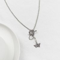 Fashion Retro Style Heart Shape Angel Pendant Necklace Clavicle Chain main image 4