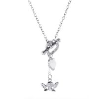 Fashion Retro Style Heart Shape Angel Pendant Necklace Clavicle Chain sku image 1
