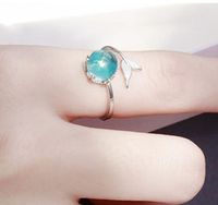 Fashion Simple Mermaid Bubble Hand Jewelry Female Fishtail Alloy Ring main image 3