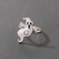 Cute Funny Alloy Halloween Pattern Ghost Ring Festival Copper Rings main image 1