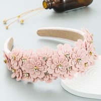 Retro Style Colorful Flowers Glass Drill Headband Hair Accessories main image 4