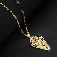 Fashion Copper Gold-plated Inlaid Color Zircon Cross Virgin Mary Pendant Necklace main image 2