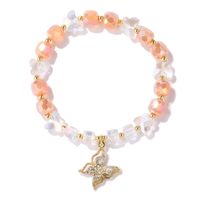 Nueva Moda Simple Naranja Geométrico Cristal Mariposa Colgante Pulsera sku image 1