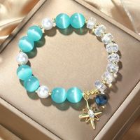 Fashion New Blue Color Opal Crystal Star Beads Bracelet main image 4
