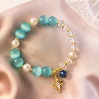 Fashion New Blue Color Opal Crystal Star Beads Bracelet main image 2