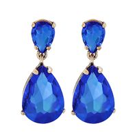 Simple Fashion Simple Alloy Crystal Water Drop Pendant Earrings main image 1