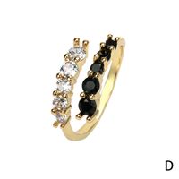New Arrival Double-layer Colorful Zirconium Inlaid Open Adjustable Ring sku image 5