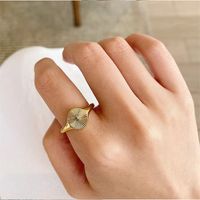 Stainless Steel 14K Gold Plated Fashion Geometric No Inlaid Rings main image 3