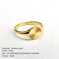 Stainless Steel 14K Gold Plated Fashion Geometric No Inlaid Rings sku image 8
