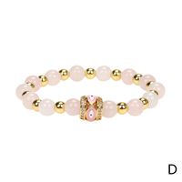 Fashion Creative Artificial Colorful Stone Devil's Eye Zircon-embedded Drop Oil Elastic Bracelet sku image 4