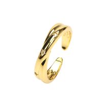 Fashion Micro-inlaid Zircon Gold-plated Copper Adjustable Ring Wholesale sku image 1