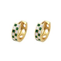 Fashion Retro Emerald Zircon Geometric Snake-shaped Gold Plated Ear Clip main image 6