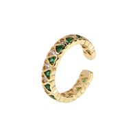 Fashion Elegant Emerald Zircon Geometric
copper Knuckle Ring Wholesale main image 5