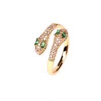Fashion Elegant Emerald Zircon Geometric
copper Knuckle Ring Wholesale sku image 7