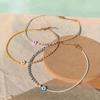 Fashion Simple Bohemian Style Imitation Pearl Colored Glass Beaded Necklace main image 1