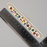 Simple Bohemian Ethnic Style Evil Eye Bracelet Miyuki Letter Rainbow Beaded Bracelet sku image 4