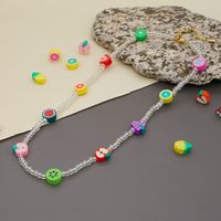 Mode Einfache Böhmischen Stil Perlen Halskette Polymer Clay Obst Schlüsselbein Kette main image 3