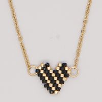 Mode Einfache Böhmischen Stil Lange Herz-förmigen Miyuki Glas Perlen Schlüsselbein Halskette sku image 3