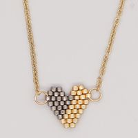 Mode Einfache Böhmischen Stil Lange Herz-förmigen Miyuki Glas Perlen Schlüsselbein Halskette sku image 9