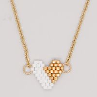 Mode Einfache Böhmischen Stil Lange Herz-förmigen Miyuki Glas Perlen Schlüsselbein Halskette sku image 1