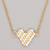 Mode Einfache Böhmischen Stil Lange Herz-förmigen Miyuki Glas Perlen Schlüsselbein Halskette sku image 4