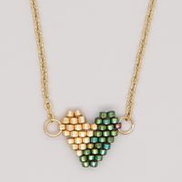 Mode Einfache Böhmischen Stil Lange Herz-förmigen Miyuki Glas Perlen Schlüsselbein Halskette sku image 7