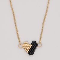 Mode Einfache Böhmischen Stil Lange Herz-förmigen Miyuki Glas Perlen Schlüsselbein Halskette sku image 8