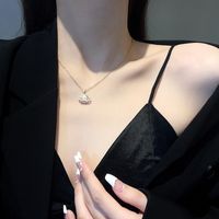 Fashion Simple Planet Pearl Pendant Titanium Steel Necklace Clavicle Chain main image 4