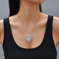 Creative Fashion Geometric Heart-shaped Natural Stone Alloy Necklace main image 5