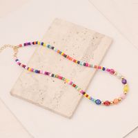 Bohemian Eye Beaded No Inlaid 18K Gold Plated Women'S Necklace sku image 5
