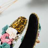 Fashion Ethnic Style Color Flower Inlaid Rhinestone Headband main image 3