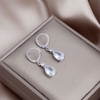 Silver Needle Personality Tassel Three-dimensional Crystal Earrings main image 1
