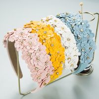 Retro Style Colorful Flowers Glass Drill Headband Hair Accessories main image 1