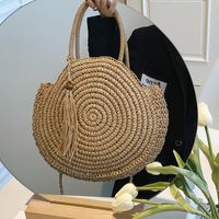 Bolso De Paja Portátil De Gran Capacidad Para Mujer 2022 Nueva Moda De Verano main image 5