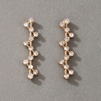 New Accessories Simple Geometric Lightning Shape Rhinestone Earrings Fresh And Cute Earrings sku image 2