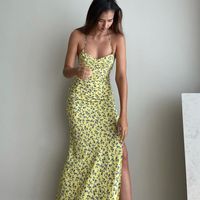 Femmes De Mode De Vêtements 2022 Été Nouveau Floral Imprimer Slip Robe Dos Nu main image 6