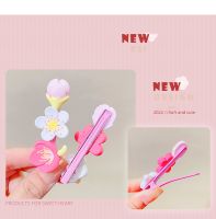 Cute Pink Flower Shape Metal Hair Clip Set main image 7