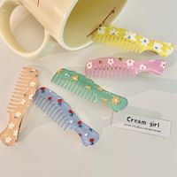 Fashion Creative 2022 New Small Cute  Candy Color Comb Shape Barrettes For Girl main image 3