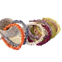 Fashion Cute Solid Color Satin Pleated Thin Cloth Headband Wholesale main image 4