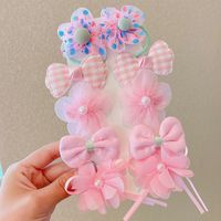 Fashion Cute  Bow Flower Fabric Mesh Hairpin Hair Accessories sku image 1