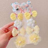 Fashion Cute  Bow Flower Fabric Mesh Hairpin Hair Accessories sku image 4