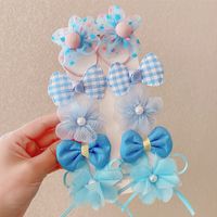 Fashion Cute  Bow Flower Fabric Mesh Hairpin Hair Accessories sku image 6