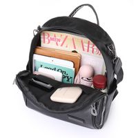 New Multi-functional Oil Leather Women's Leather Large Capacity Backpack main image 4