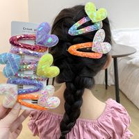 Moda Linda Mariposa Forma De Concha De Corazón Clip De Pelo Brillante Para Niños Barrettes main image 1