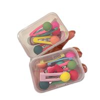 Fashion Cute Candy Color Round Bean Classic Barrettes Side Clip Hairpin main image 6