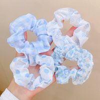 Simple Cute Flower Pattern Fabric Rubber Band Hair Scrunchy main image 3